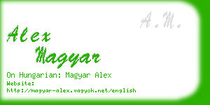 alex magyar business card